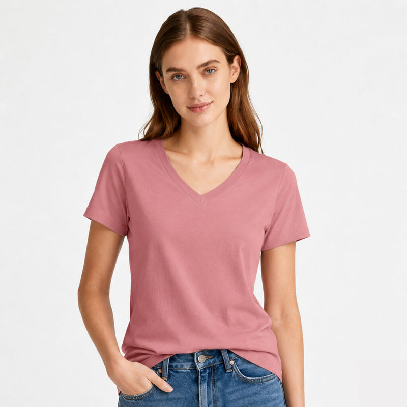 BELLA+CANVAS 6405 Women's Relaxed V-neck – T-shirt with your logo