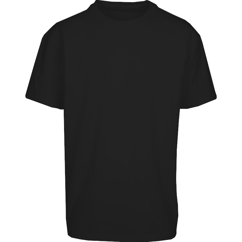 Build Your Brand BY102 Heavy Oversize – T-shirt with your logo – Black – przód