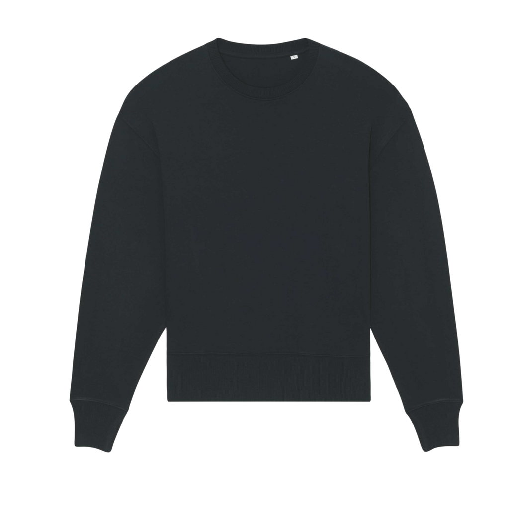 Stanley/Stella Radder – organic crewneck sweatshirt with your logo – Black – przód