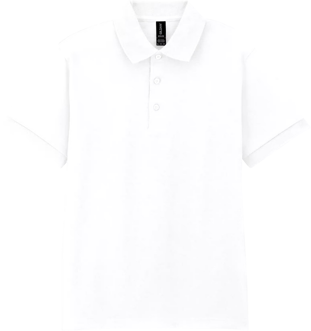 Gildan 8800 DryBlend – polo shirt with your logo – White – przód