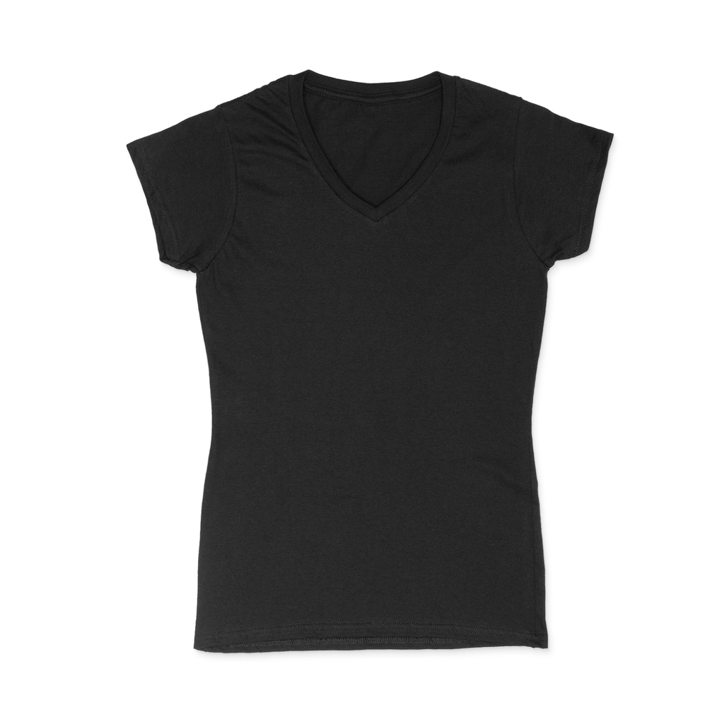 Gildan 64V00L Women's Softstyle V-neck – T-shirt with your logo – Black – przód
