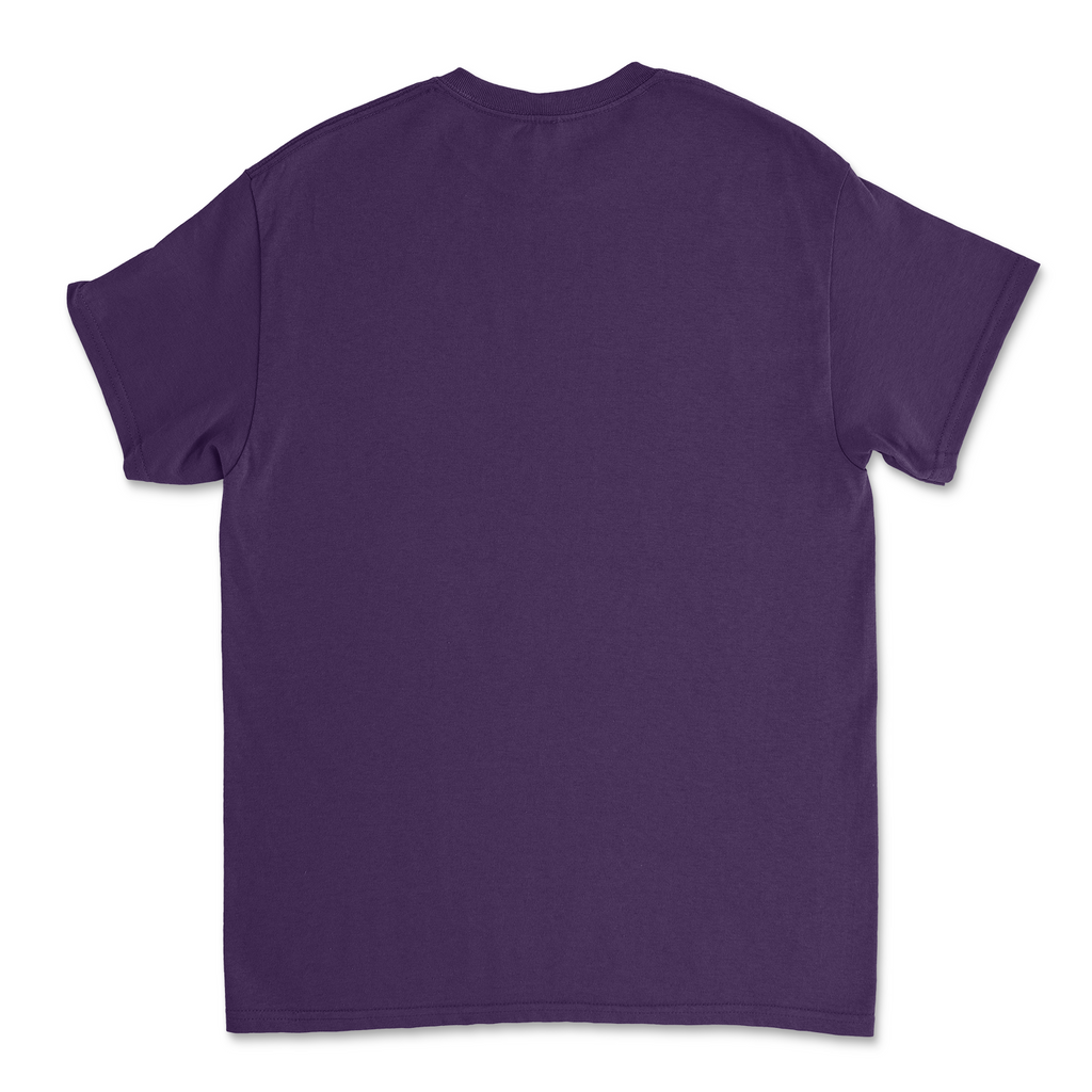Gildan 5000 Heavy Cotton – T-shirt with your logo – Purple – tył