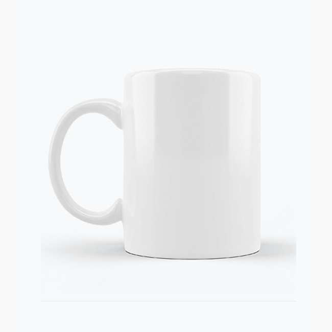 White ceramic mug 11 oz – with your logo – White – przód